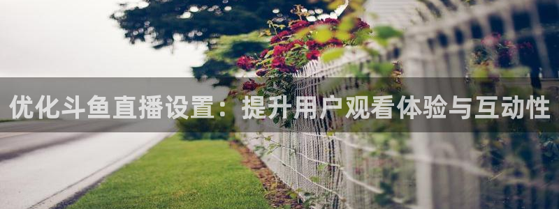 劲爆体育nba现场直播：优化斗鱼直播设置：提升用户观看体验与互动性
