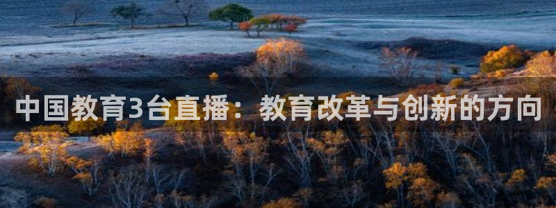 劲爆体育在线直播：中国教育3台直播：教育改革与创新的方向